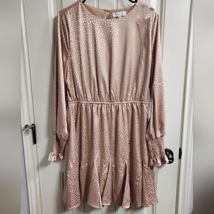 Pink leopard print dress